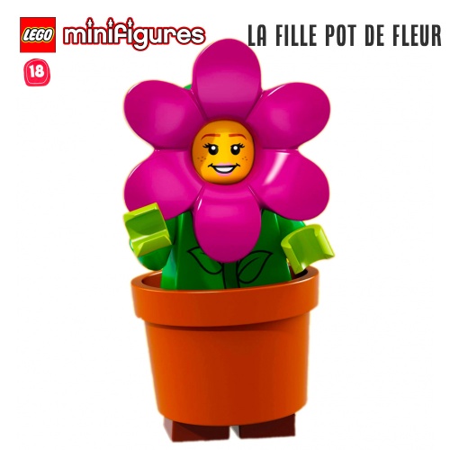 Minifigure LEGO® Série 18 - La fille pot de fleur