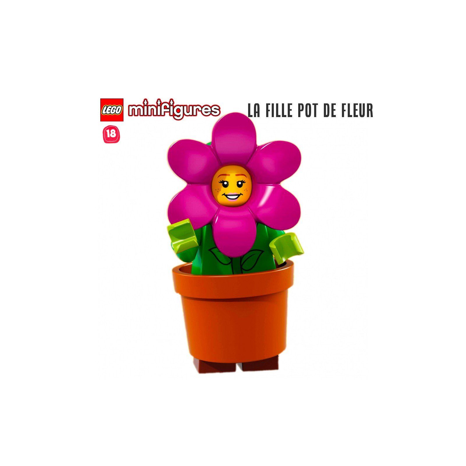 Minifigure LEGO® Série 18 - La fille pot de fleur