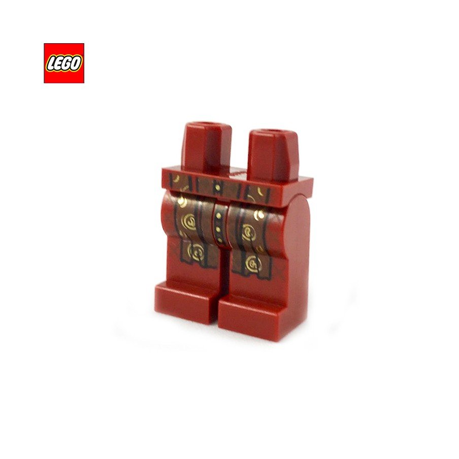 Jambes pour minifigurine avec tissu marron et or - Pièce LEGO® 39774