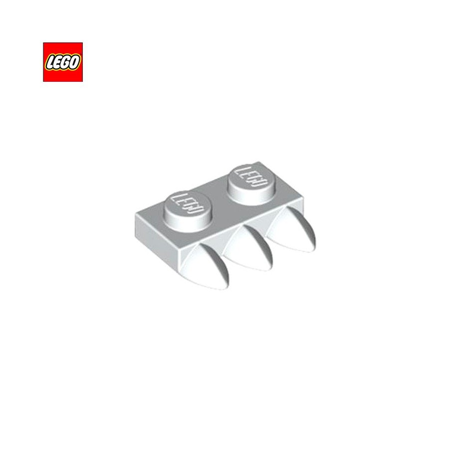Plate 1x2 avec 3 dents - Pièce LEGO® 15208