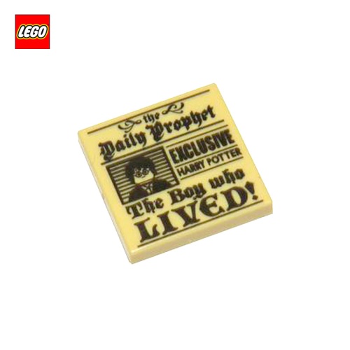 Tuile 2x2 motif Journal Daily Prophet - Pièce LEGO® 39616