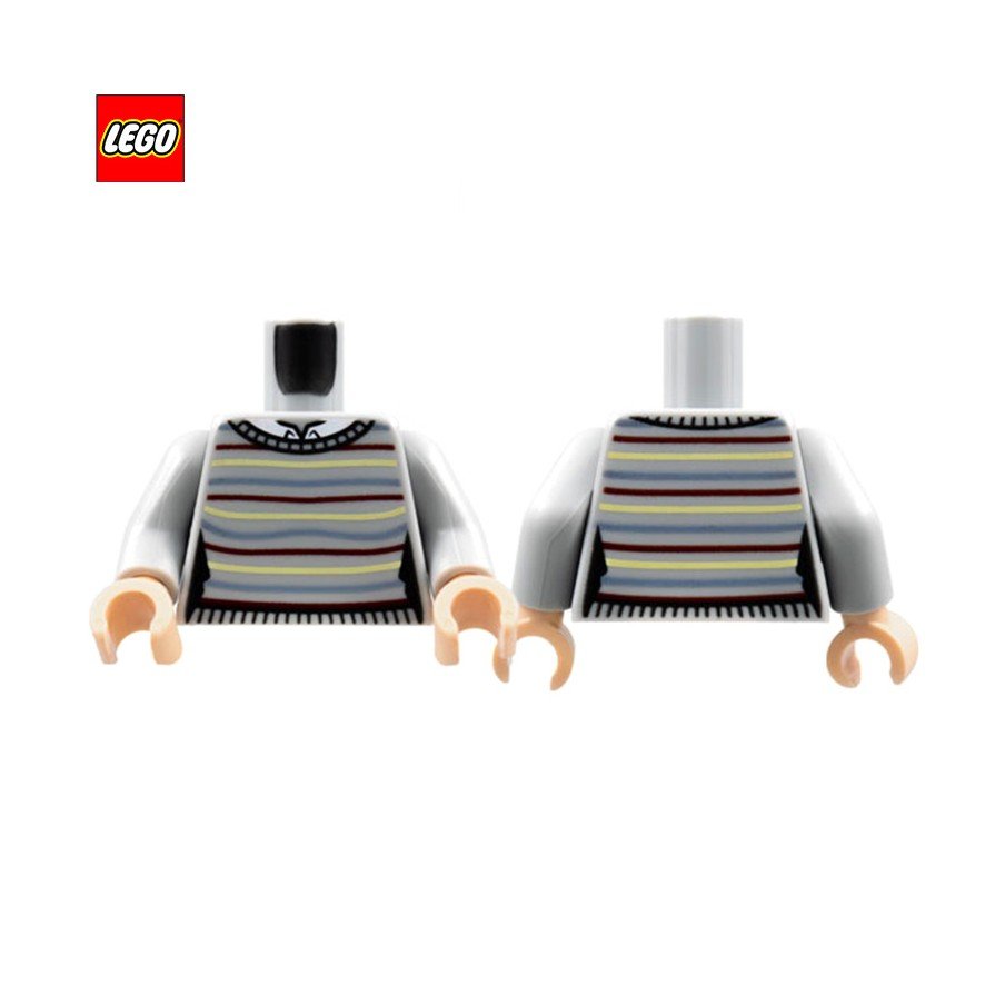 Torse (avec bras) pull à rayures - Pièce LEGO® 76382