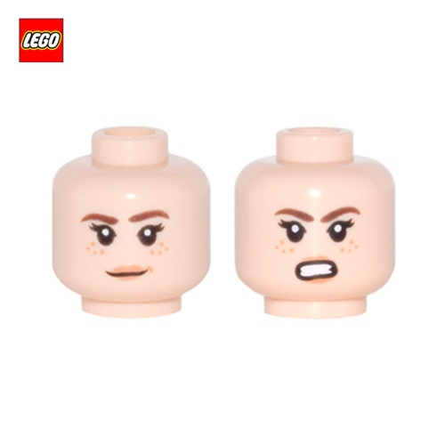 Tête de minifigurine (2 faces) femme avec tâches de rousseur - Pièce LEGO® 33920