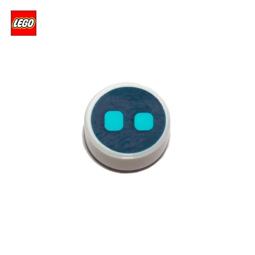 Tuile 1x1 ronde motif yeux de robot - Pièce LEGO® 43277