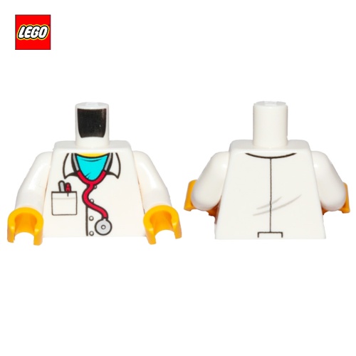 Torse (avec bras) médecin avec stéthoscope - Pièce LEGO® 76382