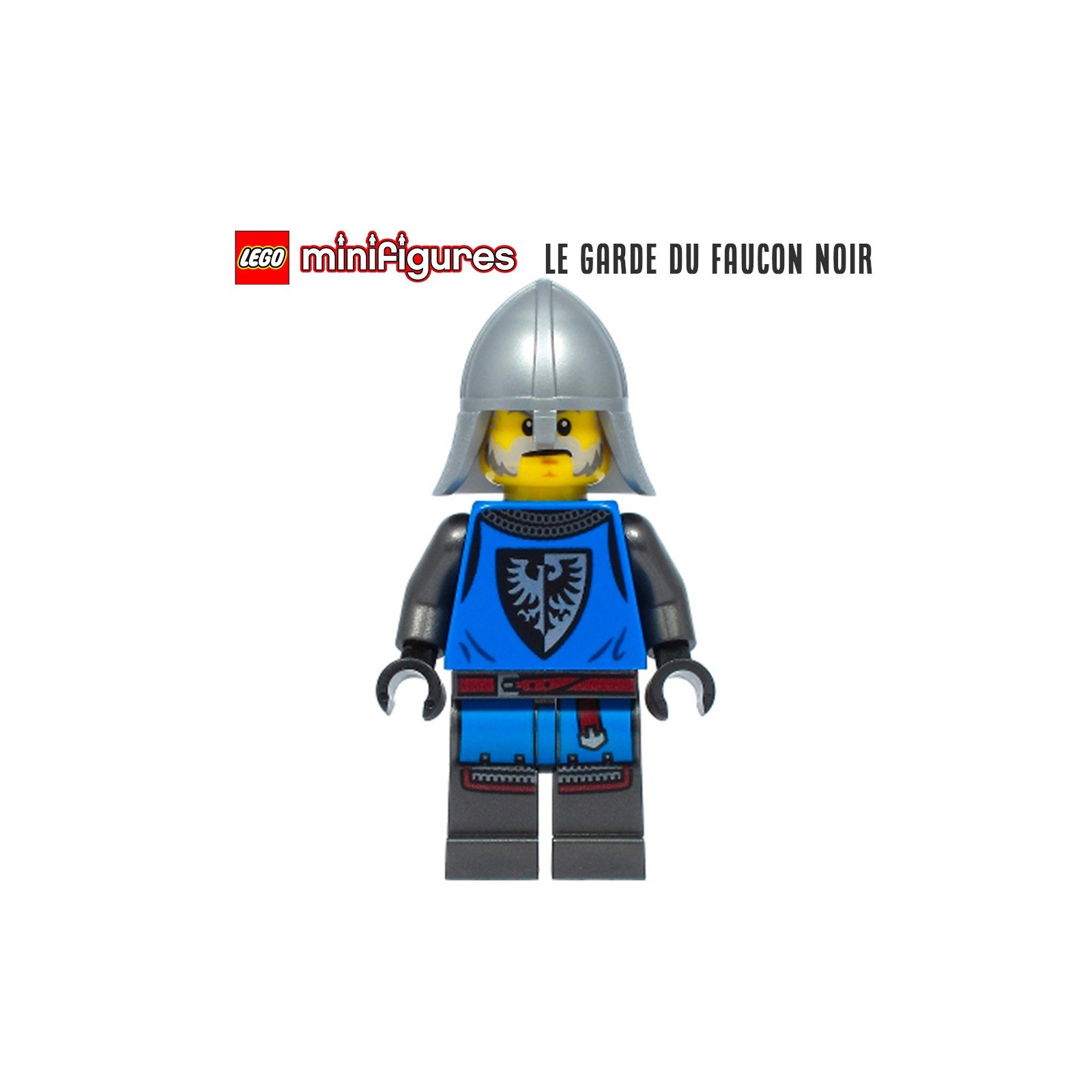 Minifigure LEGO® Médiéval - Le garde du Faucon Noir