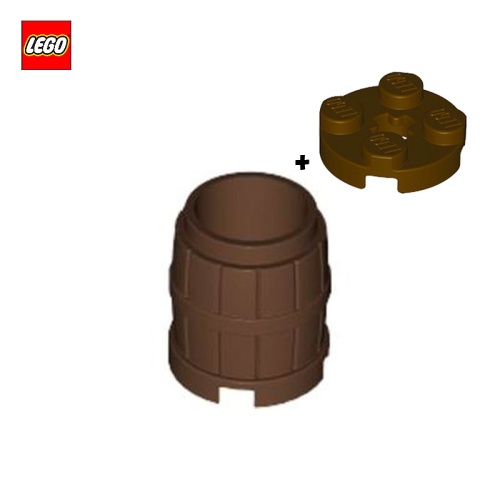 Petit tonneau avec couvercle - Pièces LEGO® 2489 + 4032a