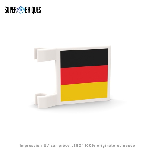 Drapeau Allemagne 2x2 avec clips - Pièce LEGO® customisée