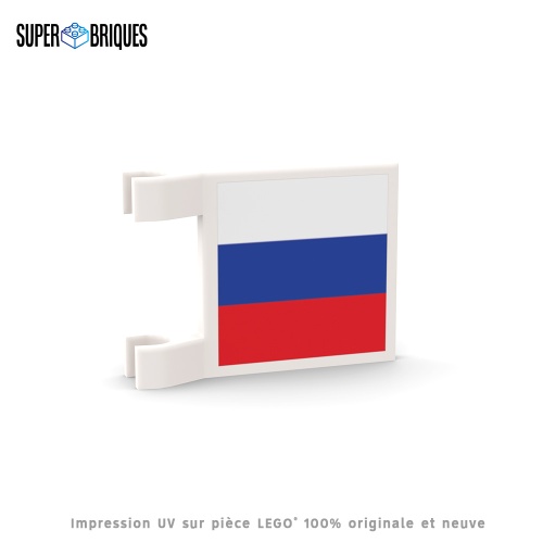 Drapeau Russie 2x2 avec clips - Pièce LEGO® customisée