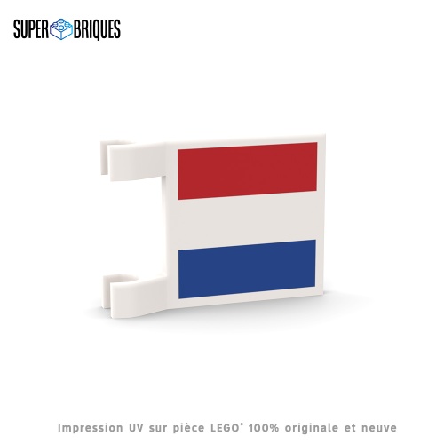 Drapeau Pays-Bas 2x2 avec clips - Pièce LEGO® customisée