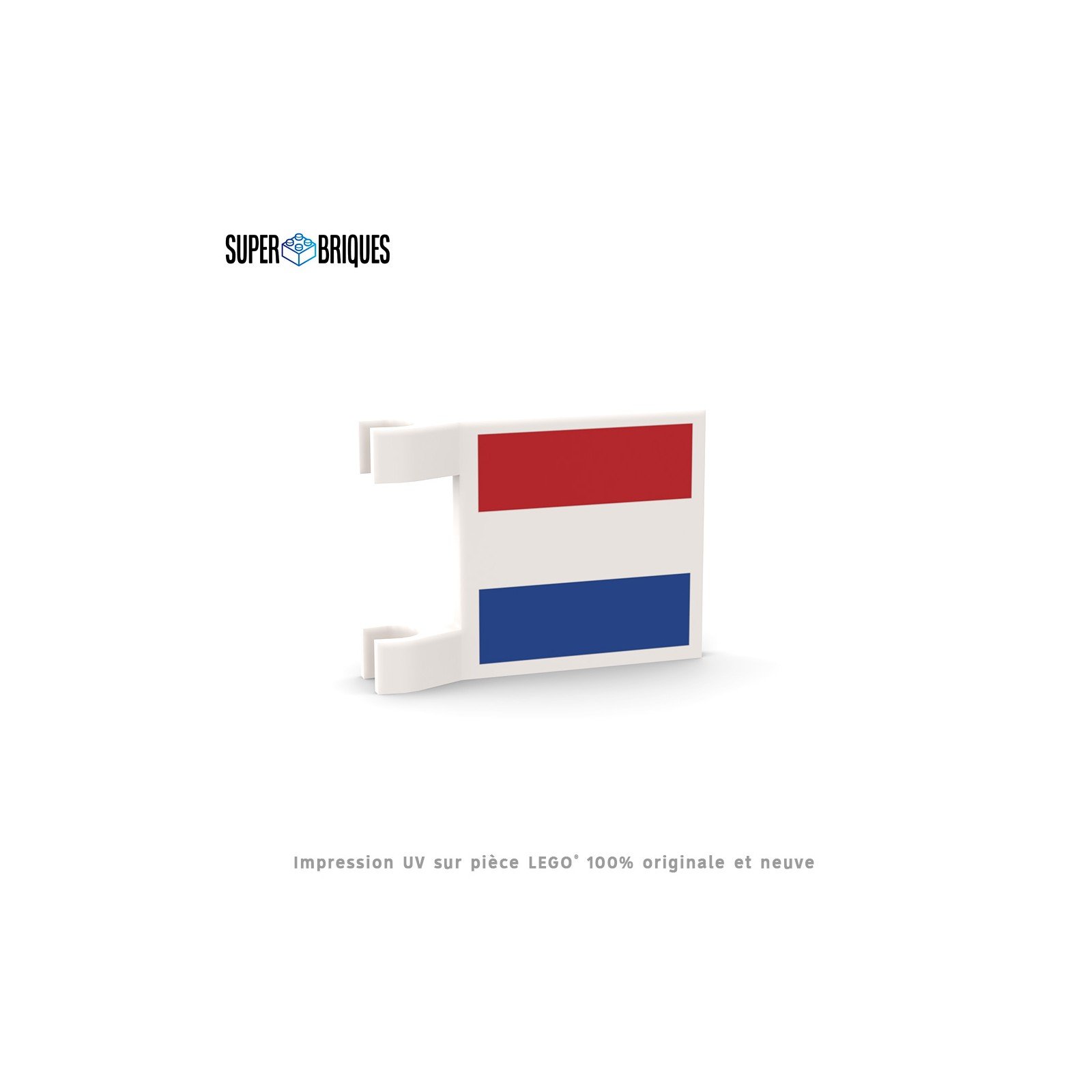 Drapeau Pays-Bas 2x2 avec clips - Pièce LEGO® customisée