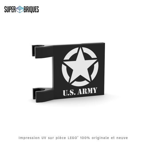 Drapeau U.S. Army 2x2 avec clips - Pièce LEGO® customisée