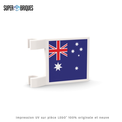 Drapeau Australie 2x2 avec clips - Pièce LEGO® customisée