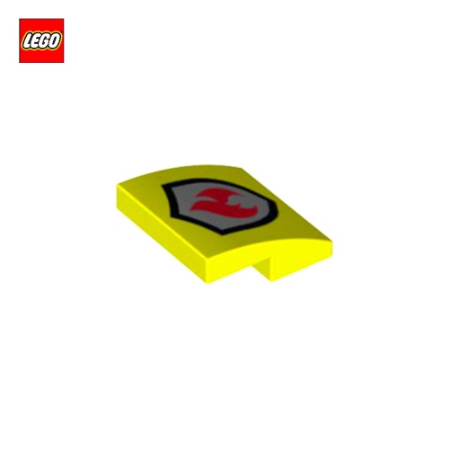 Brique courbée 2x2 logo pompiers - Pièce LEGO® 84783