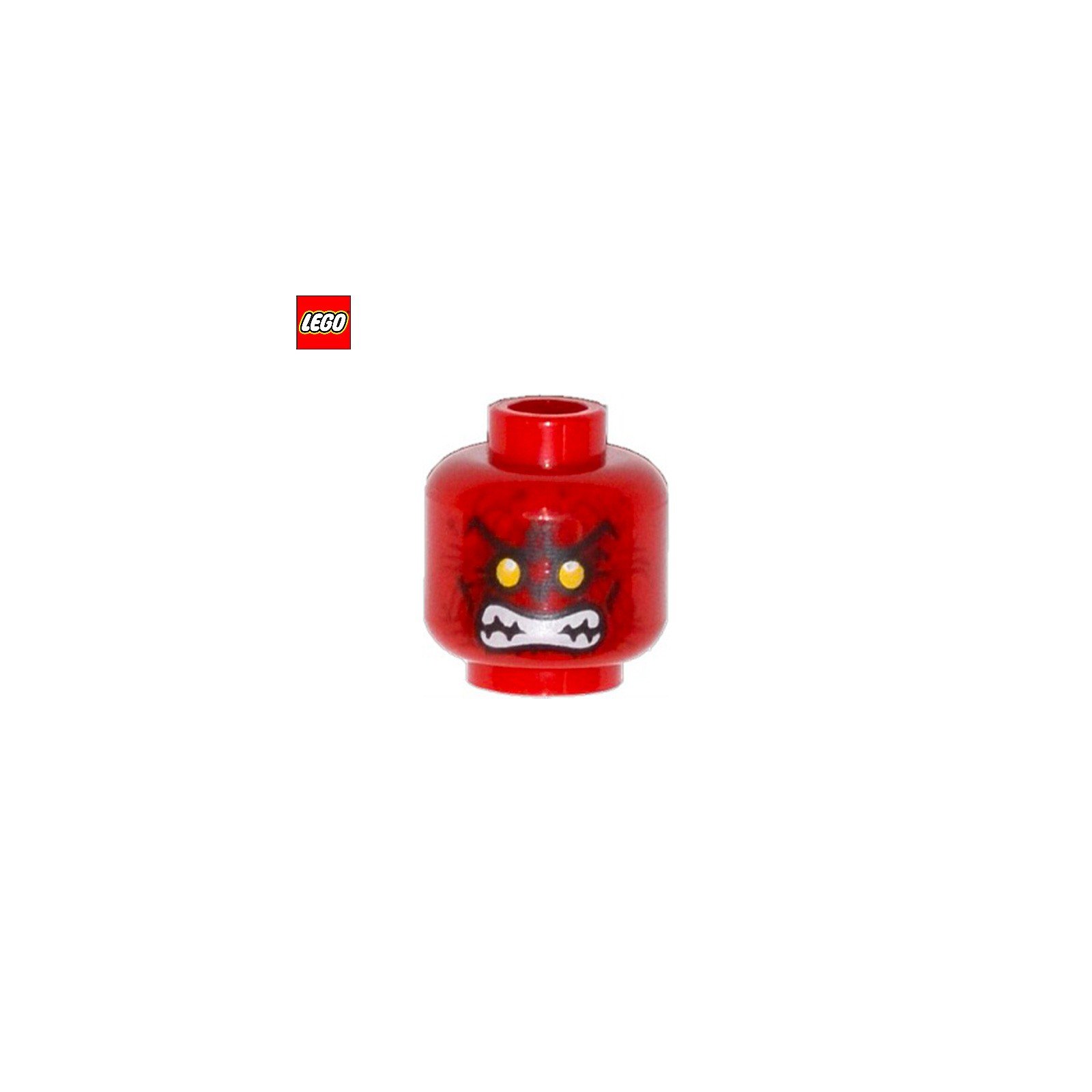 Tête de minifigurine démon rouge - Pièce LEGO® 18282