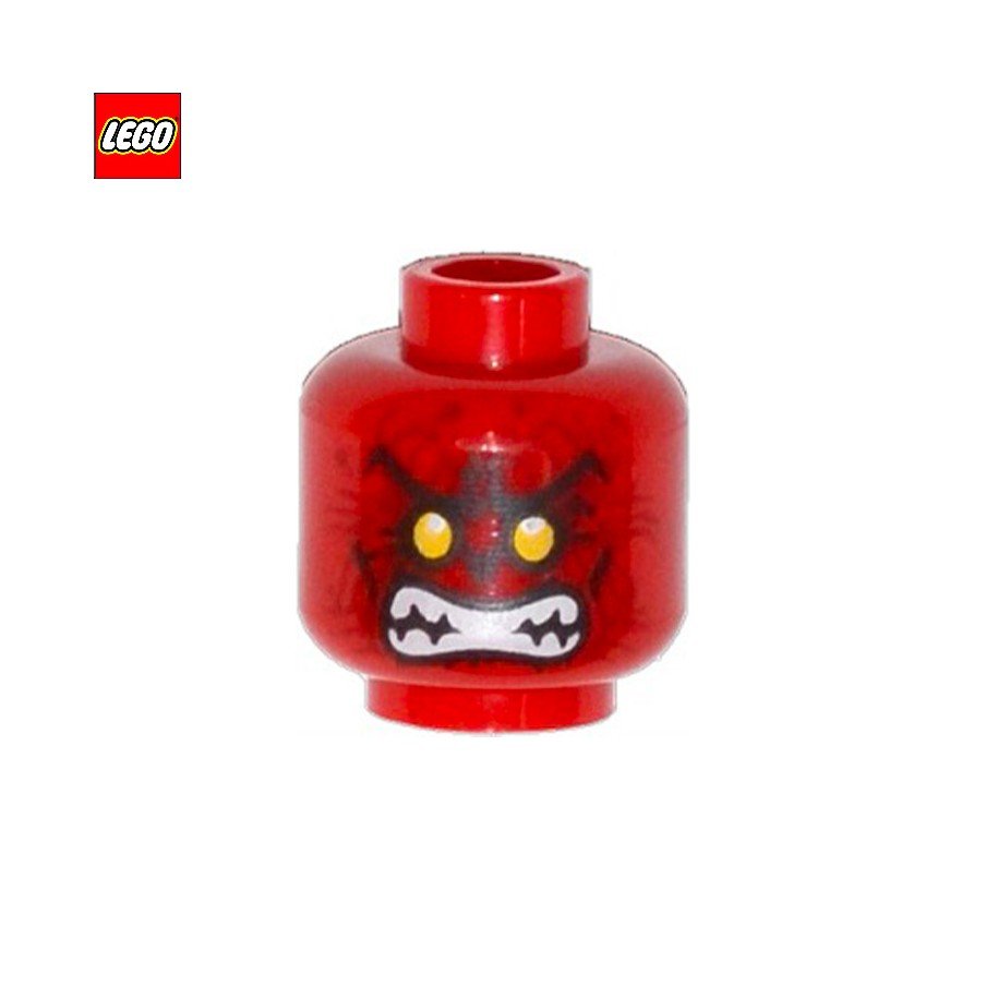 Tête de minifigurine démon rouge - Pièce LEGO® 18282