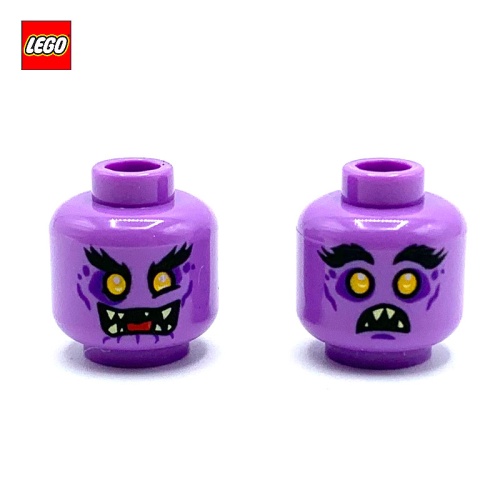 Tête de minifigurine démon violet (2 faces) - Pièce LEGO® 67572