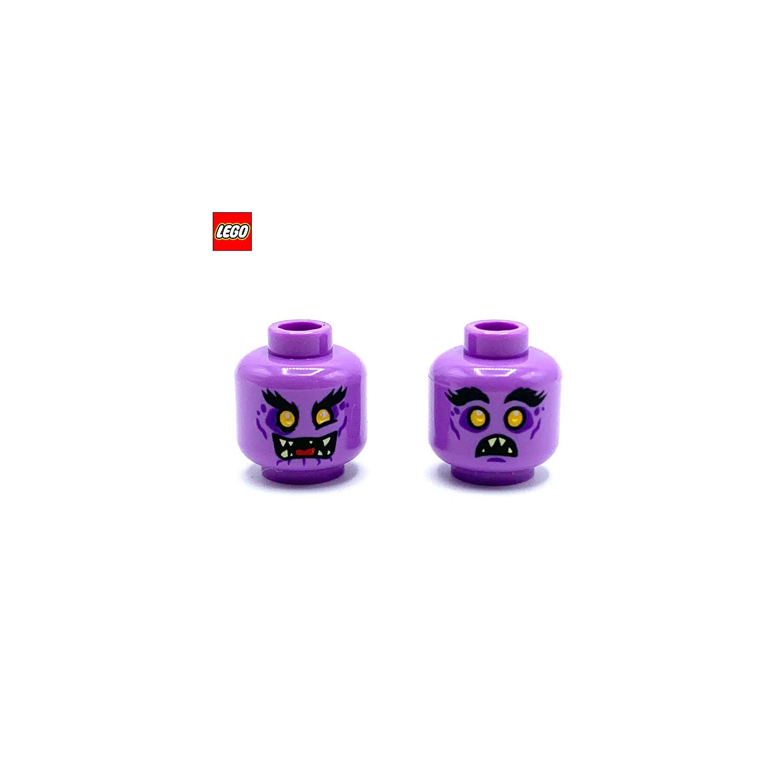 Tête de minifigurine démon violet (2 faces) - Pièce LEGO® 67572