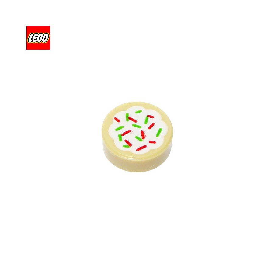 Petit gâteau rond 1x1 avec glaçage pailleté - Pièce LEGO® 80121