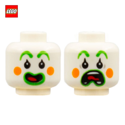 Tête de minifigurine (2 faces) Clown - Pièce LEGO® 77738