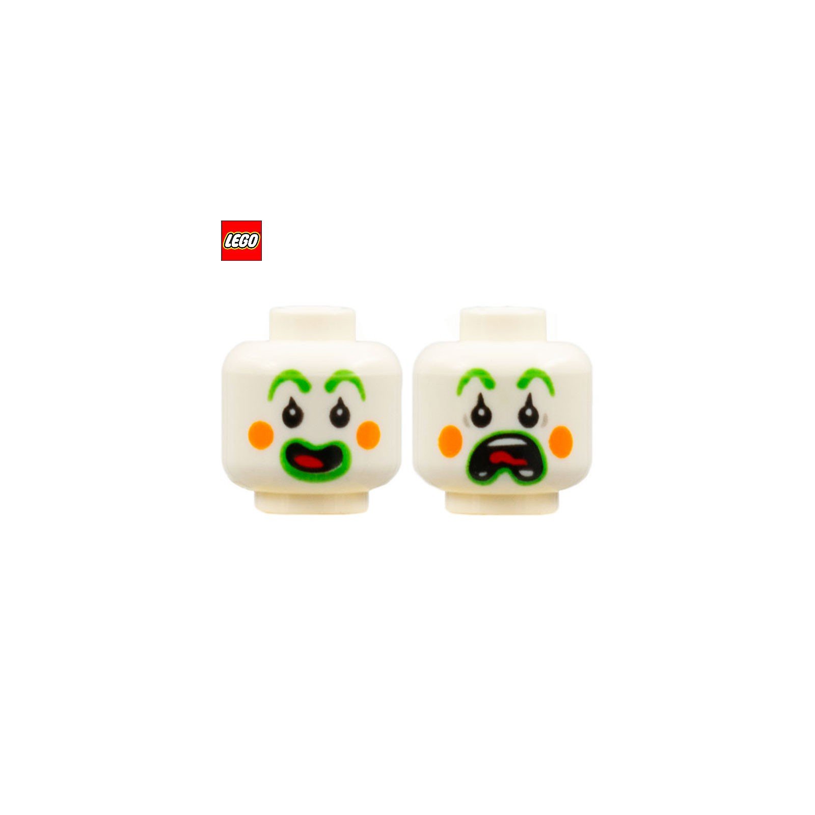 Tête de minifigurine (2 faces) Clown - Pièce LEGO® 77738
