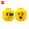 Tête de minifigurine (2 faces) Femme clin d'oeil - Pièce LEGO® 76822