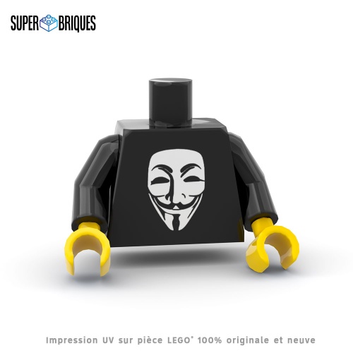 Torse de figurine "Guy Fawkes" - Pièce LEGO® customisée