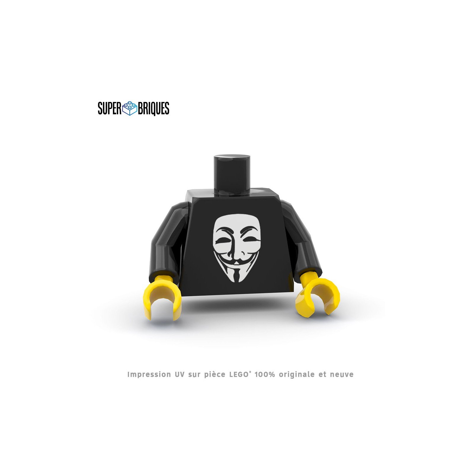 Torse de figurine "Guy Fawkes" - Pièce LEGO® customisée