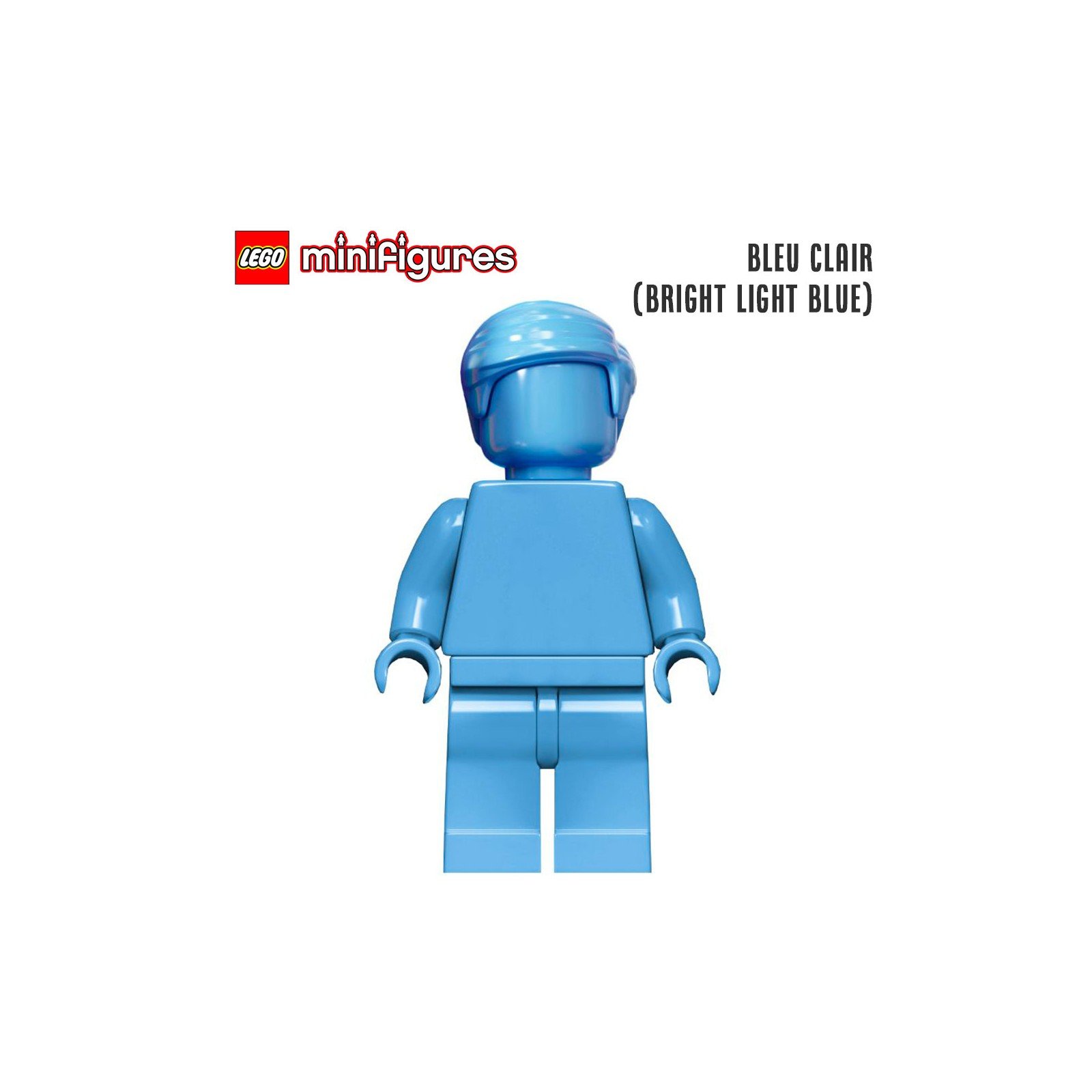 Minifigure LEGO® Monochrome - Figurine bleu clair