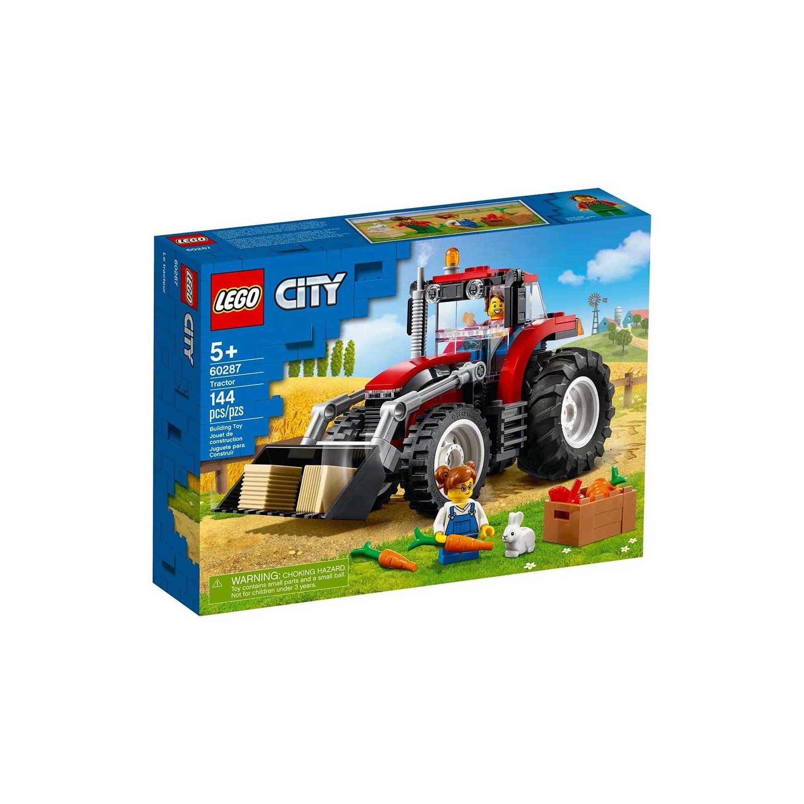 LEGO City 60287 Le tracteur Jouet, jeux de la ferme avec les figurines