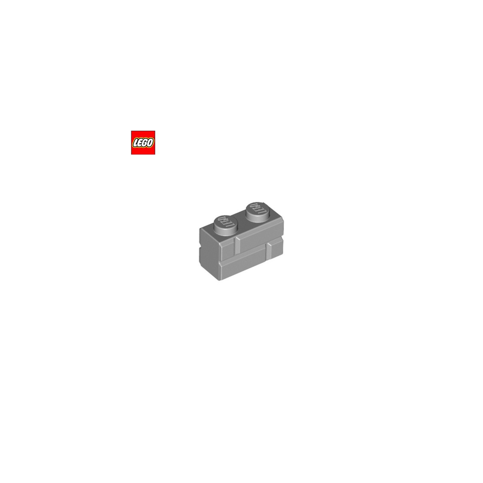 Brick Special 1x2 with Masonry Brick Profile - LEGO® Part 98283