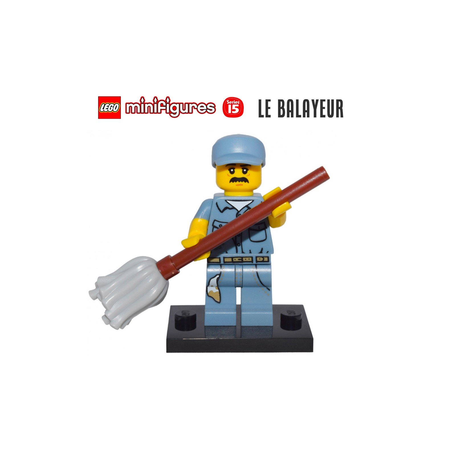 Minifigure LEGO® Série 15 - Le balayeur