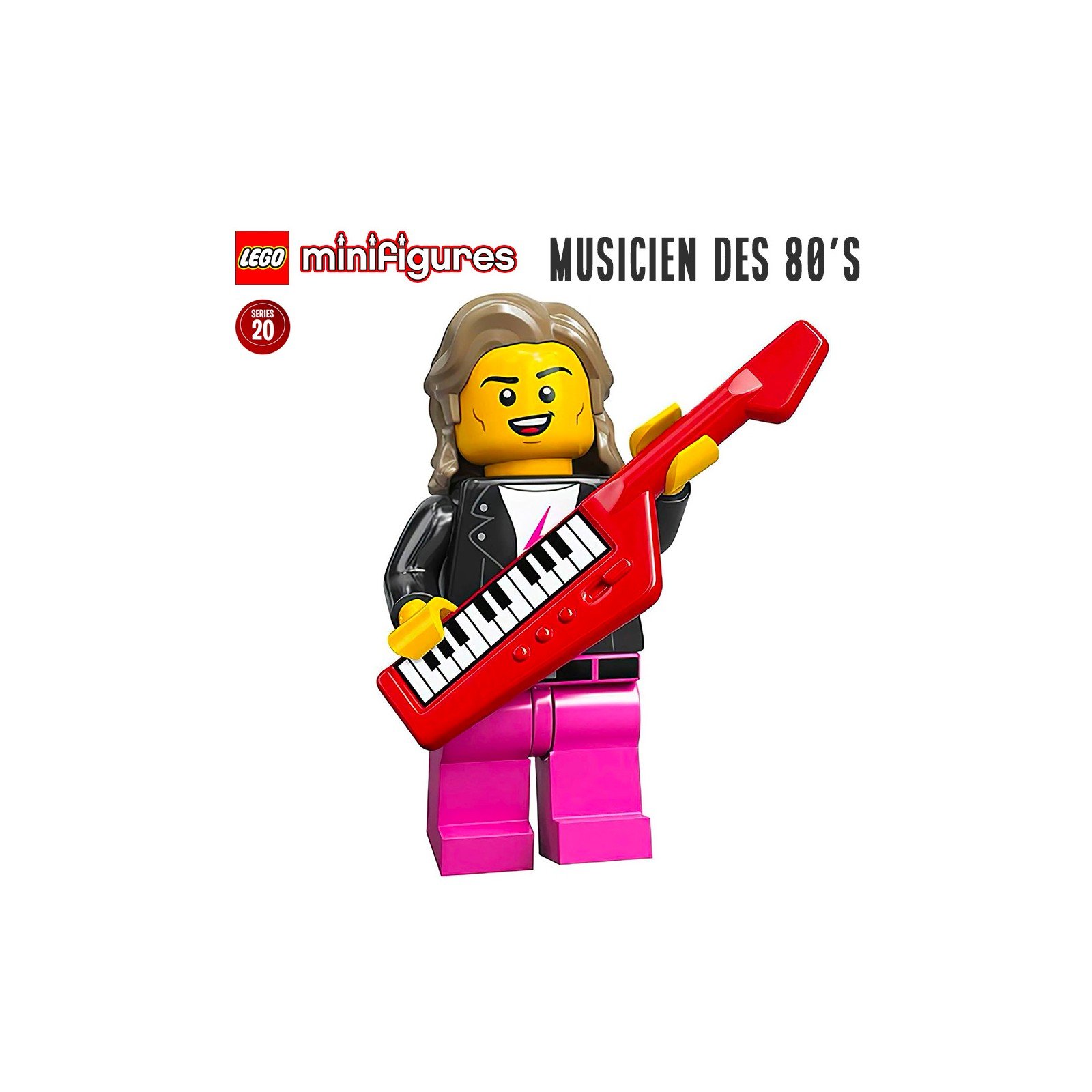 Minifigure LEGO® Série 20 - Le musicien des années 80