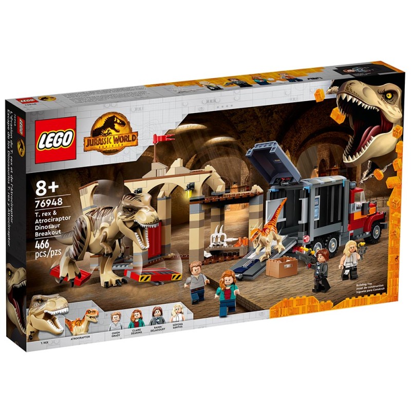 L’évasion du T. rex et de l’Atrociraptor - LEGO® Jurassic World 76948