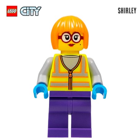 Minifigure LEGO® City - Shirley, l'agent d'entretien