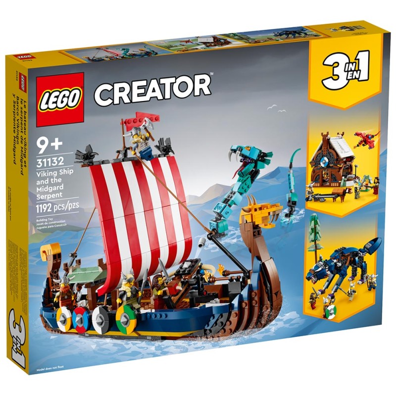 Viking Ship and the Midgard Serpent - LEGO® Creator 3-in-1 31132