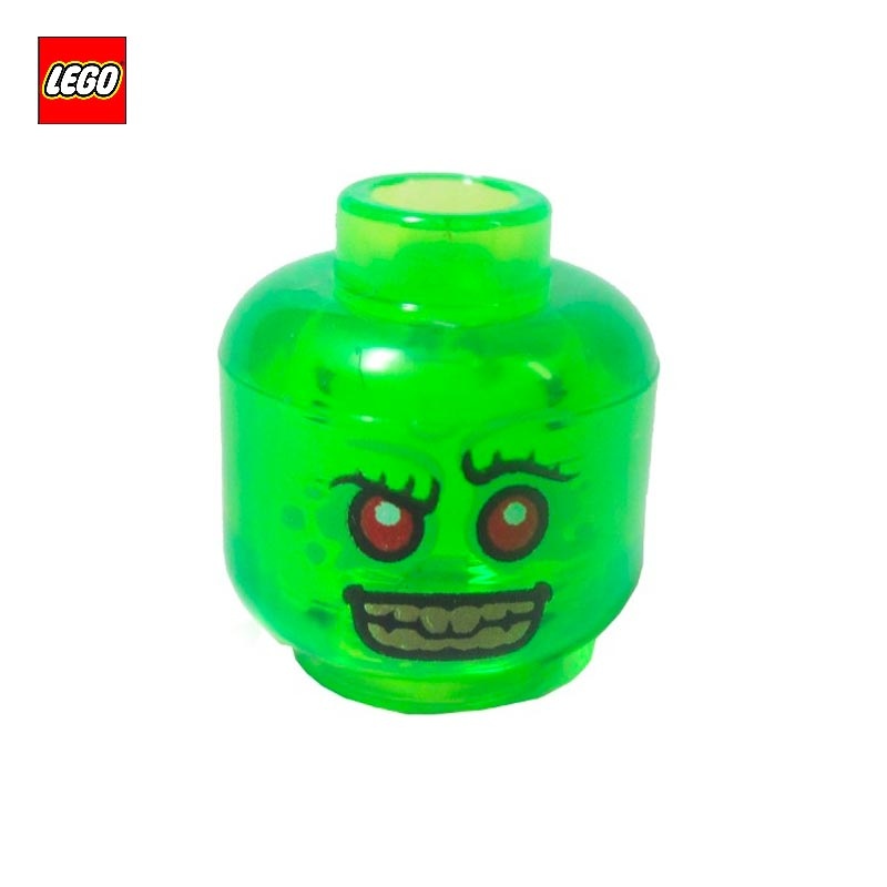 Minifigure Head Green Monster - LEGO® Part 18430