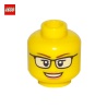 Minifigure Head Woman Smiling with Glasses  - LEGO® Part 26880