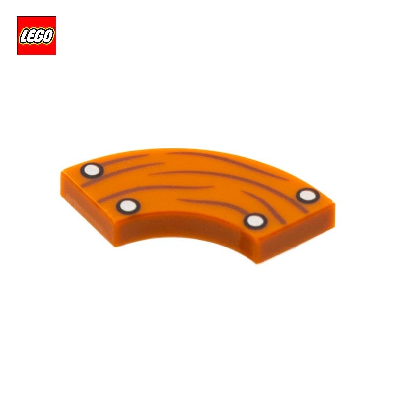 Tile 2 x 2 Curved, Macaroni with Wooden Board, Nails print - LEGO® Part 78896