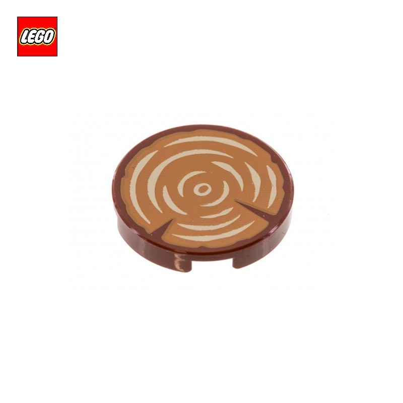 Tile Round 2 x 2 with Tree Trunk Print - LEGO® Part 32647