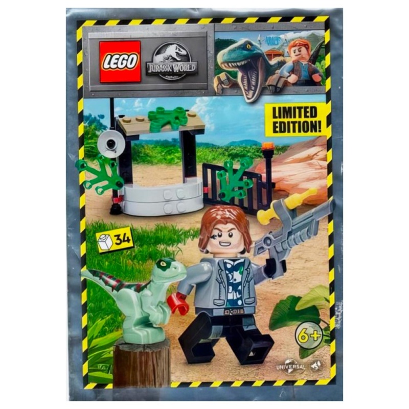 Rainn Delacourt With Raptor Polybag Lego® Jurassic World 122224 Super Briques 