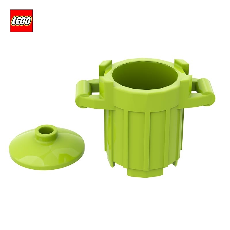 Trash Can 4 Cover Holders and Lid - LEGO® Parts 92926 + 4740