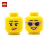 Minifigure (2 Sides) Woman with Sunglasses - LEGO® Part 20068
