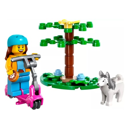 Balade en trottinette au parc pour chiens - Polybag LEGO® City 30639