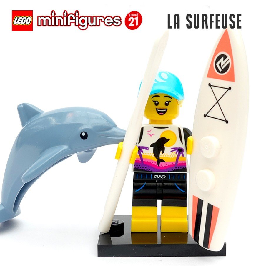 Minifigure LEGO® Série 21 - La surfeuse en paddle