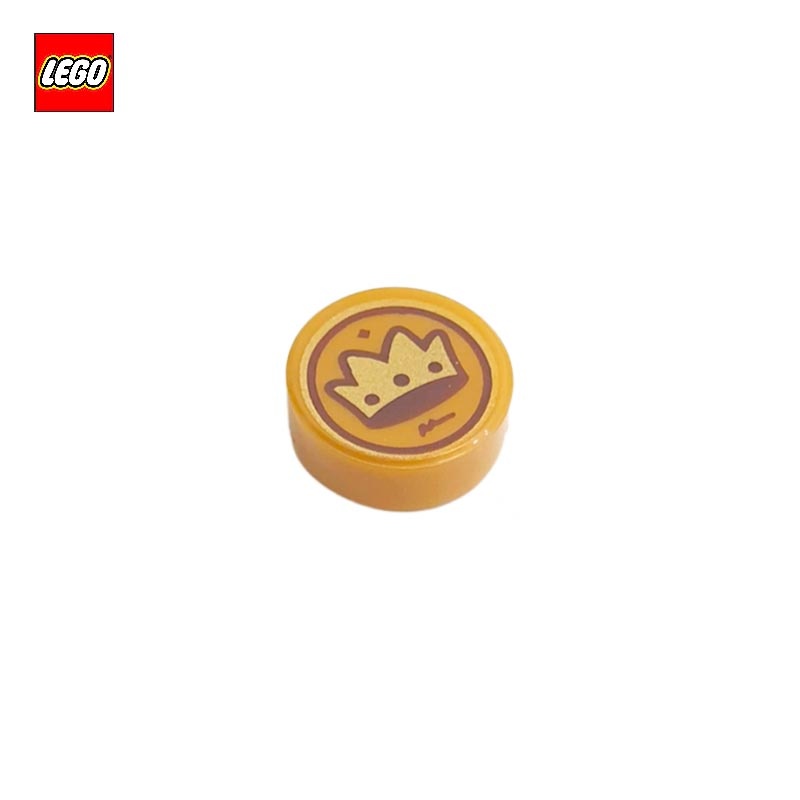Pièce d'or 1x1 avec couronne - Pièce LEGO® 98138