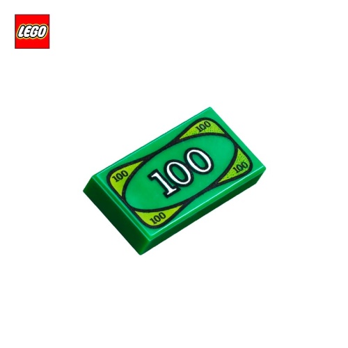 Tile 1 x 2 with '100'...