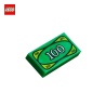 Tile 1 x 2 with '100' Banknote Print - LEGO® Part 82317
