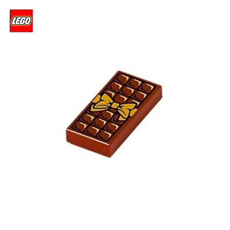 Tile 1 x 2 with Chocolate Bar Print - LEGO® Part 25395