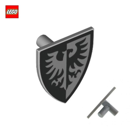 Minifigure Shield Triangular with Black Falcon - LEGO® Part 75114